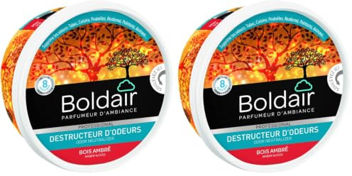 BOLDAIR Destructeur d'Odeur Ambre - 300 g (Lot de 2)