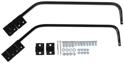 Kit Completo di Staffa per Gancio per Paraspruzzi da 29 Pollici in Acciaio Al Carbonio Angolato a 45 Gradi per Semirimorchi di Camion e Camper