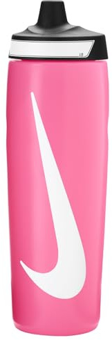 Nike Refuel Bottle Sportflasche, 680 ml, BPA-frei, luftdicht (Rosa/Weiß/Schwarz)