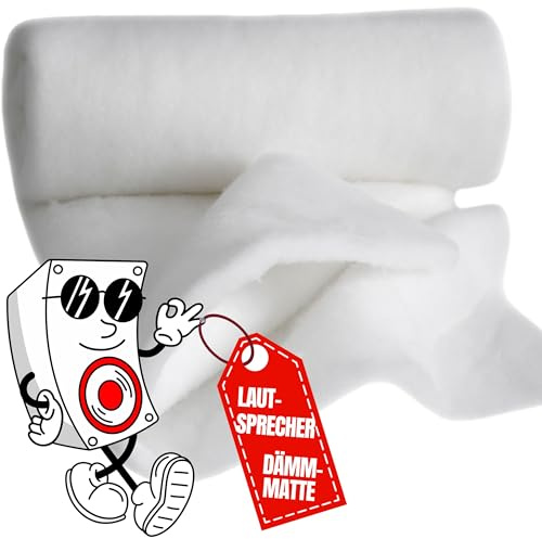 Lautsprecher Dämmung 100x160cm (3cm dick) Akustik Vlies Absorber | Akustikvlies für bessere Raumakustik - Dämmmatte Sound Absorber aus Polyester - Schallabsorber, Dämpfungsmaterial