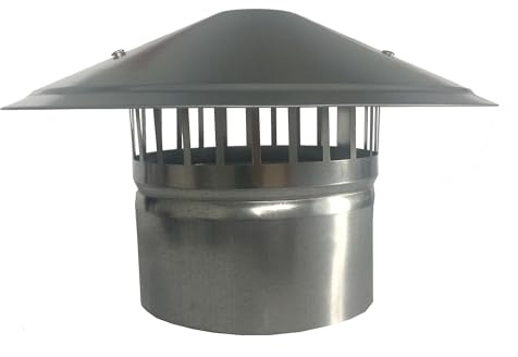 Generisch Edelstahl Kaminrohrabdeckung Allwetter Schornsteinkappe 60mm-200mm Ablufthauben Für Wasserdichtigkeit Und Regen Kaminhut Einfache Installation(2.4inch/60mm)