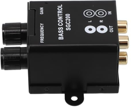 GALPADA Universal Compatible Knob Audio Bass Control for Car with Adjustable Bass Effects and Gain Adjustment, Iron and Copper Material Amplifiers with Subwoofers and Speaker