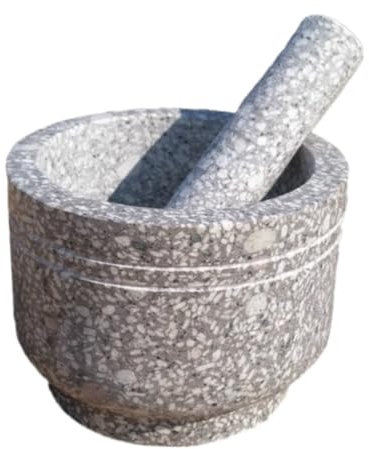 Mortero Cocina para Triturar Especias Juego De Mortero De Piedra, Machacador De Ajo, Tarro De Molienda, Machacador De Ajo, Trituradora Juego De Mortero Y Mazo