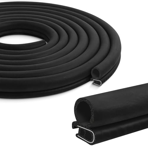 Auto Türdichtung 6m Universelles Dichtungsprofi Gummi Dichtungen für Kantenschutz Schwarze Türdichtung Gummi für Autos, Boote, Wohnmobile & Wohnwagen (Seitliche Dichtung)