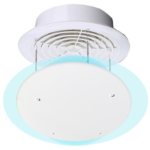 YCBXYRF Air Conditioner Deflector for Central Units, Universal Ceiling Vents Deflector, Anti Direct Blowing Windshield Wind Guide, Round, White(35cm/14in)
