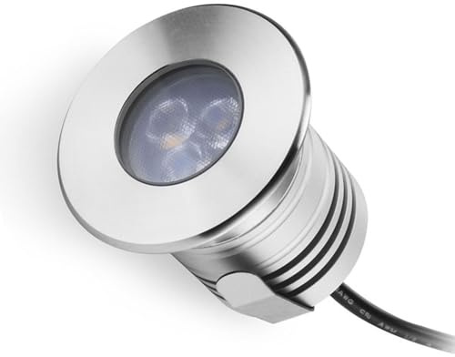 Luci Paesaggistiche Da Esterno - Faretto Incasso A Terra, Faretti LED Da Piscina Da 3 W, Mini Luce Subacquea Per Fontana DC 12 V-24 V, Faretto Subacqueo Impermeabile IP68(Natural White(4000k),12V)