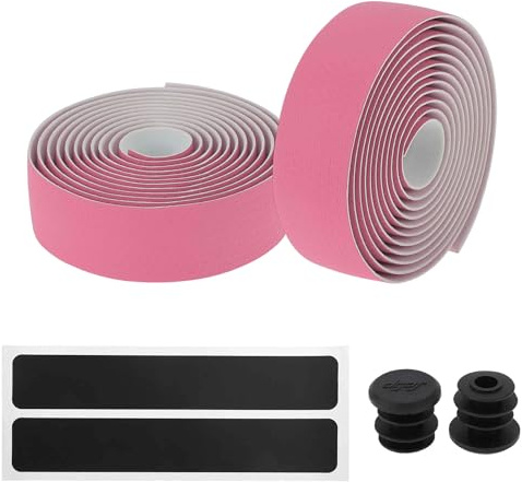 Gyrodymix Lenkerband Rutschfester Gepolsterter Griffbelag Für Road Bike Und Mountain Bike Lenker Langlebiges Schweißbeständiges Klebeband Pink 1 Set