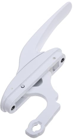 Ipetboom Casement Window Locking Handle White Universal Stainless Steel Window Latch and Handle Replacement with Lockable Lever Compatible