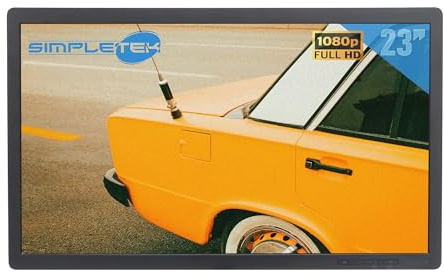 SIMPLETEK - Monitor LCD 23 Full HD Wide 16:9 | DP - VGA - DVI/I | Schermo Per PC Con HUB USB, Cavo USB e VGA inclusi | Senza Base (Ricondizionato)