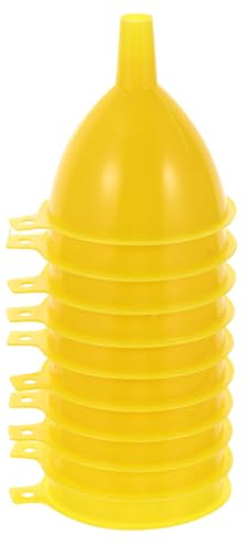 Veemoon Embudos de Plástico de Laboratorio 60 Mm Diámetro 10 Piezas Transparentes Reutilizables para Filtrado y Llenado de Líquidos en Experimentos Científicos y Aceites Esenciales