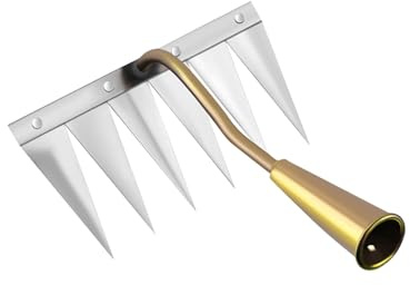 Rastrello Per Erbacce Con Manico - Strumenti Per Diserbo In Acciaio Al Carbonio, Sarchiatore Manuale Per , Zappa Multifunzionale Per Diserbo Manuale Per Allentare E Livellare Il Terreno, Attrezzo