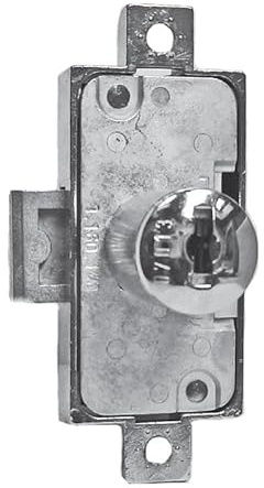MLM Drehstangenschloss 748/25 für 6 mm Drehstangen | Möbel-Schloss Schrank-Schloss | DIN rechts/links | Zylinderdurchmesser: 18 mm | Zylinderkern Z23 | vernickelt | inkl. 2 Schlüssel