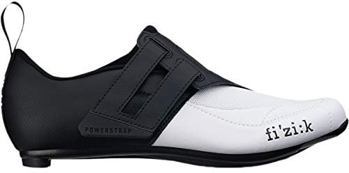 Fizik Powerstrap R4 Unisex-Erwachsene Triathlon-Schuhe, Weiß/Schwarz, 43