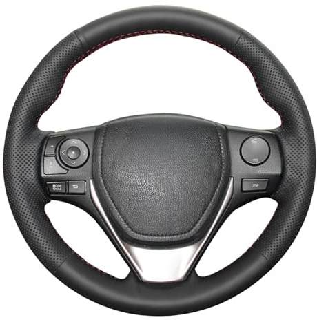 MEWANT Passgenauer Lenkradbezug zum Nähen für Toyota RAV4 | Toyota RAV4 2013-19/Corolla 2014-19/Corolla iM (US) 2017-18/Auris 2013-16/Lenkradzubehör/Toyota RAV4/Corolla/Auris Langlebig