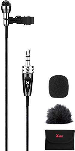 Xvive LV1 Omnidirektionales Lavalier-Mikrofon für Rode Wireless Go II, Sennheiser, Wireless Transmitter, Recorder, DSLR-Kamera