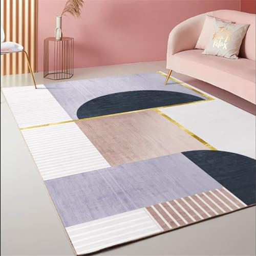 RUGMRZ Outdoor-Teppich Teppich Muster Lila Schlafzimmer Teppich Mädchen Zimmer Teppich bequem langlebig non-fading Carpet Living Room 70X140CM