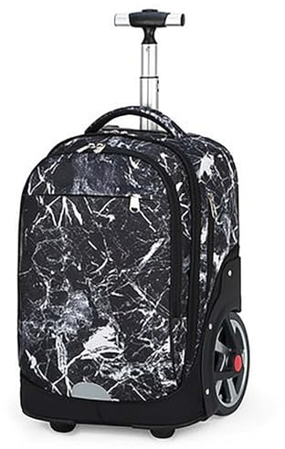 GOTYKE Ryggsäck med hjul, pilotfodral med hjul, ryggsäcksvagn, laptopryggsäck med hjul, portfölj, handbagage, skolvagn, resväska ryggsäck för män och kvinnor,, 2, En storlek