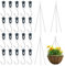 Fulushouxi 43 Pcs Effet de Serre Agrafe: 20 Clips à Effet de Serre + 20 Crochets en S, Clips Torsadés pour Serre de Jardin, Clips de Fixation pour Accessoires de Serre, avec 3 Chaînes de Suspension