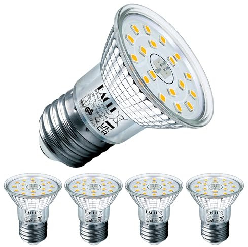 EACLL E27 LED 4000K 4.9W Ersetzt 75W R50 Halogen Leuchtmittel, 4er-Pack. Neutralweiss 710 Lumen Birnen, AC 230V Flimmerfrei Strahler, Abstrahlwinkel 120 Grad Spot, Nicht Dimmbar Reflektorlampen