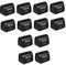 BELLIFFY 12 Piezas Caja de almacenamiento de cuchillas caja de afeitadora banco de afeitar Estuche dispensador de cuchillas recipiente para desechar cuchillas planchar Black