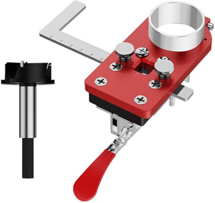 Plantillas de perforación para bisagras de muebles, posicionador de agujeros para bisagras de copa de 35 mm, acero inoxidable resistente con posicionamiento preciso