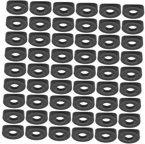 Rondelle Plastica Curva a Becco D’anatra Nere 100 Pezzi | Mobili e Chiusura Porta, Design Leggero, Montaggio a Vite senza Viti, Formato da 100