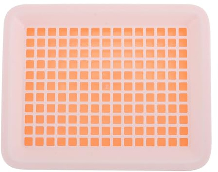 Totority Toilette per Coniglio Nano e Porcellini D'india in Plastica Rosa Design a Blocco Fisso e Fondo Rinforzato, Facile da Installare Ampio Spazio di attività
