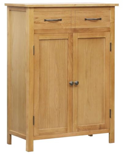 vidaXL Schuhschrank 76x37x105 cm Eiche Massivholz