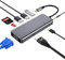 zedela Hub USB C Adattatore 9-in-1 Tipo C a 4K HDMI&VGA, Lettore di schede SD/TF, Porta di Carica e Porte USB 3.0 per MacBook PRO 2019/2018, Huawei P20/Mate 20 e Altri dispositivi USB Type C