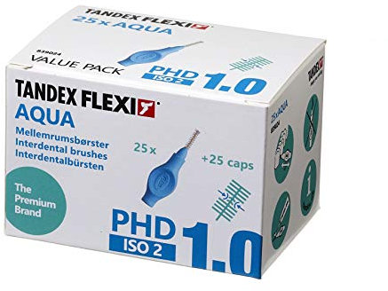 Tandex Flexi Interdentalbürsten, 1,0 mm, Aqua, 25 Stück
