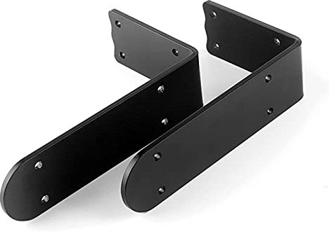 Pxzybd Regalträger Schwarz,Wandregalhalter, Regalhalterung,90-Grad-regalwinkel,Schwerlast-Regal Unterstützung,L-förmige Industriekonsolen Für Schwebende Regale,Tablarträger 2 Stück,Black-30cm/11.8in
