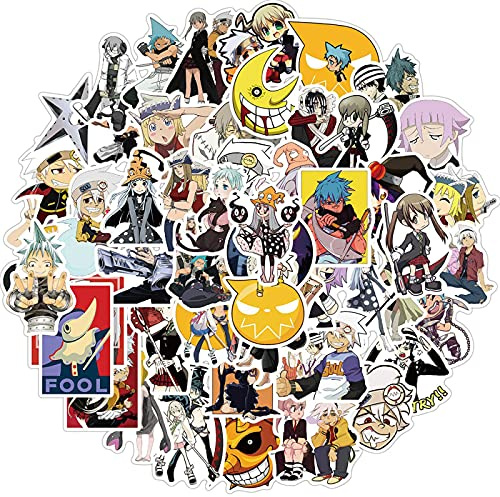 100pcs Soul Eater Anime Stickers Cartoon Graffiti Decal Toy for Children DIY Waterproof Laptop Luggage Phone Helmet Sticker