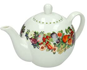 Brandani 52687 Teira Le Primizie New Bone China, cm 21x13x14h, kg 0.49, Forma Bombata, Comodo Manico, Lungo beccuccio