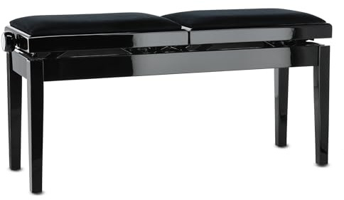 GEWA Pianobank Deluxe Double, schwarz hochglanz