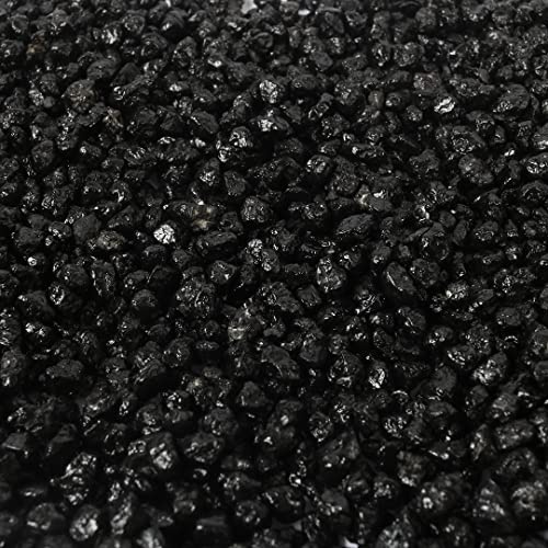 Aqua Della, Kies für Aquarien, Farbe Schwarz, 2 kg, dekorativer und funktioneller Boden, bietet Unterstützung, bestehend aus hochwertigen Elementen, vor Gebrauch mit lauwarmem Wasser abspülen
