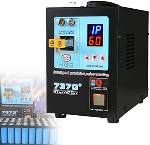 Saldatrice a Punti a Batteria 4.3kw Saldatrice a Doppio impulso per Test di Ricarica della Batteria al Litio, saldatrice a Punti Cordless a Doppia Funzione Portatile, induzione del Pacco Batteria PE