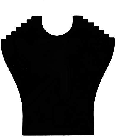 Wisecoco Espositore per Collana, Collana con Ciondolo in Flanella, Espositore per Busto di Gioielli con 6 Tacche, Espositore per Gioielli in Velluto