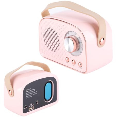 Sxhlseller Retro Bluetooth Lautsprecher Bluetooth 5.0 Vintage Dekor, Typ C Vintage Tragbarer Wireless Bluetooth Lautsprecher, Niedlicher Altmodischer Stil für Küche, Schreibtisch, Schlafzimmer, Büro