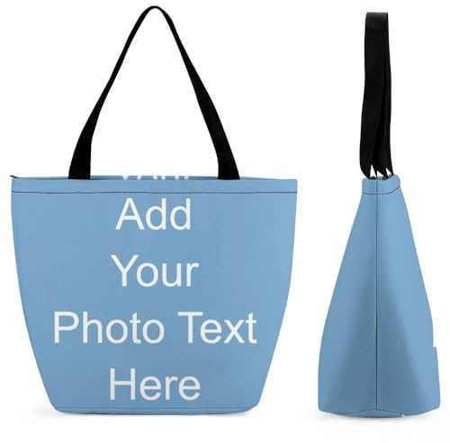 Borsa Tote Personalizzata per Donna - Shopping, Tracolla, Spesa da Viaggio per Affari - Regalo