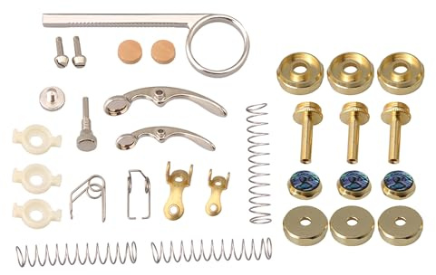 Yibuy Abalone Shell Trompete Finger Tasten & Stangen & Trompete Drain Ventil Schlüssel Set