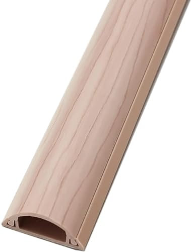 RAKKYO Kabelführung aus PVC, Kabelabdeckung for Holzmaserungsböden, selbstklebend, wasserdicht, robust, for den Innen- und Außenbereich, Heimbüro (Color : Maple Grain, Size : #5)
