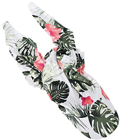 Damen Bandana mit Schirm Haarband Sommer Sonnenhut Kopftuch Visor Strand Cap Bandana Sonnenschutz Mütze Beige Einheitsgröße