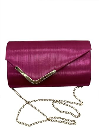 Finecy In Clutch Purses for Women, Gold tone Envelope Clutch Evening Bag with Detachable Chain, Fashion Party Prom Purse New