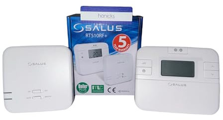 Salus RT510RF+ Wireless Programmable Digital Room Thermostat & Receiver (Replaces RT500RF) '5 Year Warranty' - Hanicks