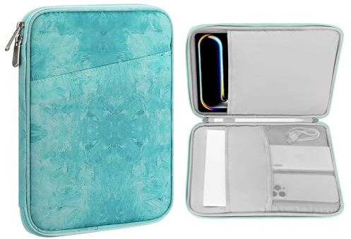 MoKo 9-11 Pollici Tablet Sleeve Case, Si Adatta 11inch iPad Air M3, iPad A16 2025, PRO 11 M4, iPad 10/9/8/7th, Galaxy Tab S9/S8/A8/A7, Custodia Protettiva con Tasca, Verde Mare