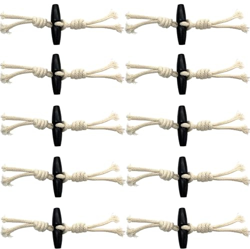 DHER 10 Paar Leder Tasten knöpfe Knebelknöpfe Holz Knöpfe Verschluss Jacken Knöpfe Pullover Trenchcoat Holzknöpfe Mantelknöpfe gehobenes olivfarbenes Paar Knöpfe Top Dekoknöpfe Rucksackknöpfe (D)