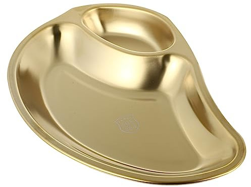 Hoement Edelstahlplatte Servierplatte Gewürzschale Snackschale Mangoförmige Schale Leicht und kompakt