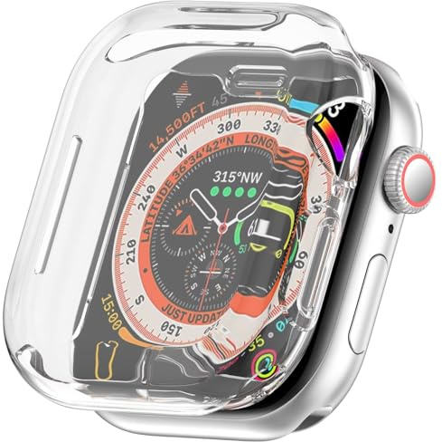 BAIDIYU Hülle Kompatibel mit Apple Watch Series 10 42mm, Schlankes und Weiches TPU, Sturzsicher, Kratzfest, Smartwatch Schutzhülle Kompatibel mit Apple Watch Series 10 42mm.(Transparentes Weiß)