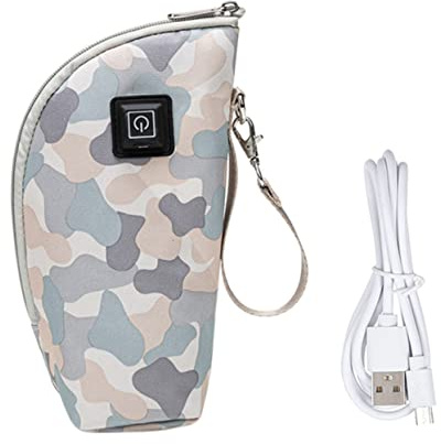 BESTonZON Flaschenwärmer Stillflaschen Reisebecherheizung Abdeckung Für Die Stillflasche Babyflasche Cup-ärmel Kaffee Milch Usb Wärmebewahrer Fläschchenwärmer Flaschenabdeckung Grey Pu
