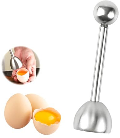 Separador de Cáscara, Shell Cracker Huevos Cáscara, Abridor de Huevos de Acero Inoxidable, para Huevos Hervidos Duros or Blandos, Separador de Huevos